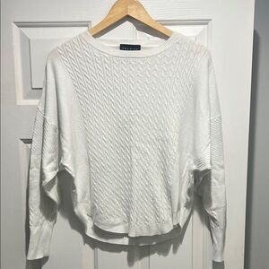 Premise Ivory/White Cable Knit Sweater